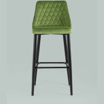 Стул барный Stool Group Диего велюр травяной ножки металл черные