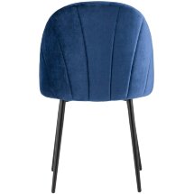Стул Stool Group Логан велюр синий ножки металл черные
