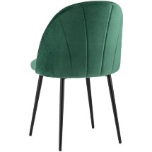 Стул Stool Group Логан велюр зелёный ножки металл черные