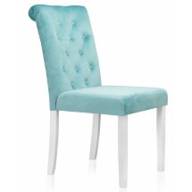 Стул деревянный Amelia white / fabric tiffany