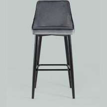 Стул барный Stool Group Коби велюр серый ножки металл черные