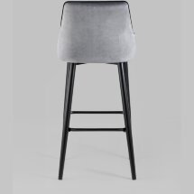 Стул барный Stool Group Коби велюр серый ножки металл черные