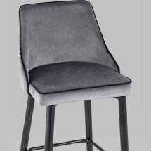 Стул барный Stool Group Коби велюр серый ножки металл черные