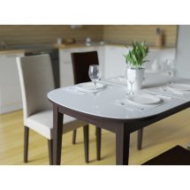 Стол обеденный KENNER 1300 c венге - кремовый матовый