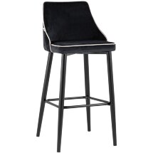 Стул барный Stool Group Коби велюр черный ножки металл черные