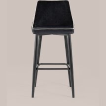 Стул барный Stool Group Коби велюр черный ножки металл черные