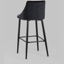 Стул барный Stool Group Коби велюр черный ножки металл черные