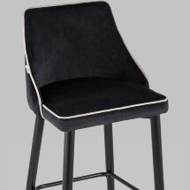 Стул барный Stool Group Коби велюр черный ножки металл черные