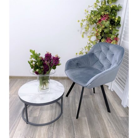 Стул GALE BLUVEL-06 BLUE поворот.360 град., велюр М-City 
