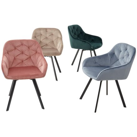 Стул GALE BLUVEL-06 BLUE поворот.360 град., велюр М-City 