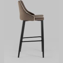 Стул барный Stool Group Коби велюр коричневый ножки металл черные