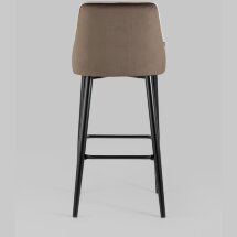 Стул барный Stool Group Коби велюр коричневый ножки металл черные