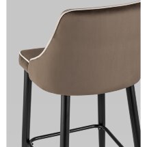 Стул барный Stool Group Коби велюр коричневый ножки металл черные