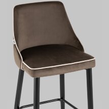 Стул барный Stool Group Коби велюр коричневый ножки металл черные
