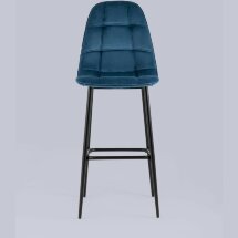 Стул барный Stool Group Тейлор велюр пыльно-синий ножки металл черные