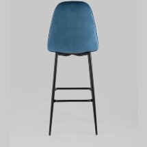 Стул барный Stool Group Тейлор велюр пыльно-синий ножки металл черные