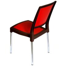 Стул пластиковый NEW Classic двухцветный на металлокаркасе зеленый