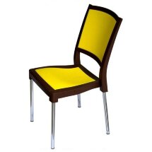 Стул пластиковый NEW Classic двухцветный на металлокаркасе зеленый