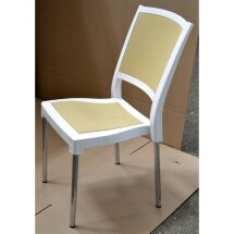 Стул пластиковый NEW Classic двухцветный на металлокаркасе зеленый