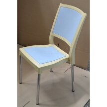 Стул пластиковый NEW Classic двухцветный на металлокаркасе зеленый