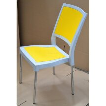 Стул пластиковый NEW Classic двухцветный на металлокаркасе зеленый