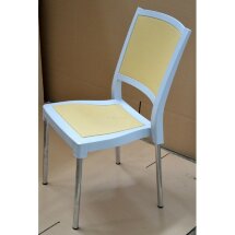 Стул пластиковый NEW Classic двухцветный на металлокаркасе зеленый