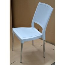 Стул пластиковый NEW Classic двухцветный на металлокаркасе зеленый