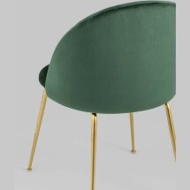Стул Stool Group Kiwi Gold, зеленый обивка велюр ножки металлические золотые