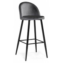 Барный стул Dodo 1 dark grey with edging / black