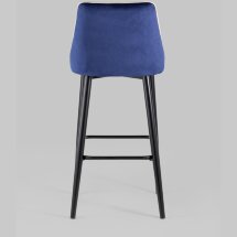 Стул барный Stool Group Коби велюр синий ножки металл черные