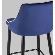 Стул барный Stool Group Коби велюр синий ножки металл черные
