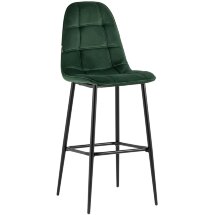 Стул барный Stool Group Тейлор велюр зелёный ножки металл черные