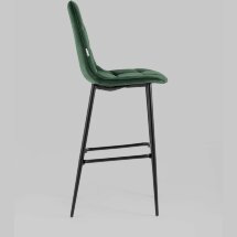 Стул барный Stool Group Тейлор велюр зелёный ножки металл черные