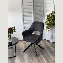 Стул GUARA 180 град. поворот. цвет серый RAVEN 18 / черный каркас, ®DISAUR