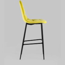 Стул барный Stool Group Тейлор велюр жёлтый ножки металл черные