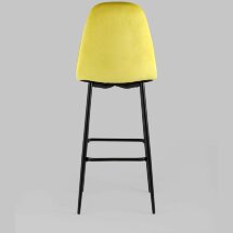 Стул барный Stool Group Тейлор велюр жёлтый ножки металл черные