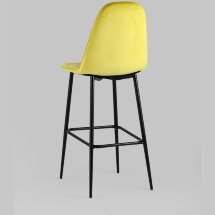 Стул барный Stool Group Тейлор велюр жёлтый ножки металл черные