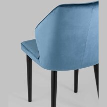 Стул Stool Group Джейкоб велюр пыльно-синий ножки металл черные