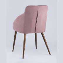 Стул Stool Group Квини розовый обивка плотная ткань, стальные ножки
