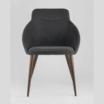 Стул Stool Group Квини серый обивка плотная ткань, стальные ножки