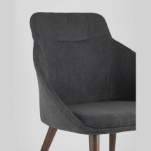 Стул Stool Group Квини серый обивка плотная ткань, стальные ножки